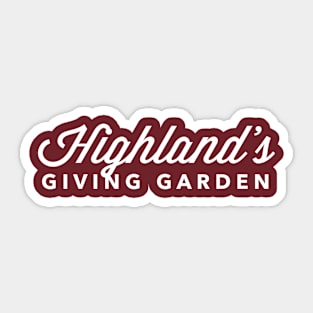 Highland's Giving Garden Sticker